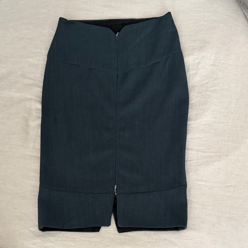 Daryl K Tailored  Teal Pencil Skirt